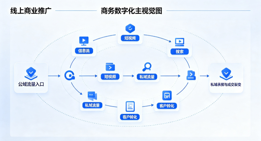 湘桥区线上商业推广怎么做？全域流量闭环搭建与低成本转化实战指南